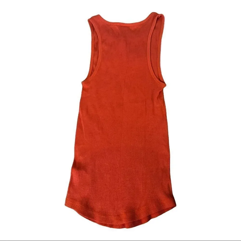 Free People | Intimately Free People Orange Ribbed Tank | XS/S